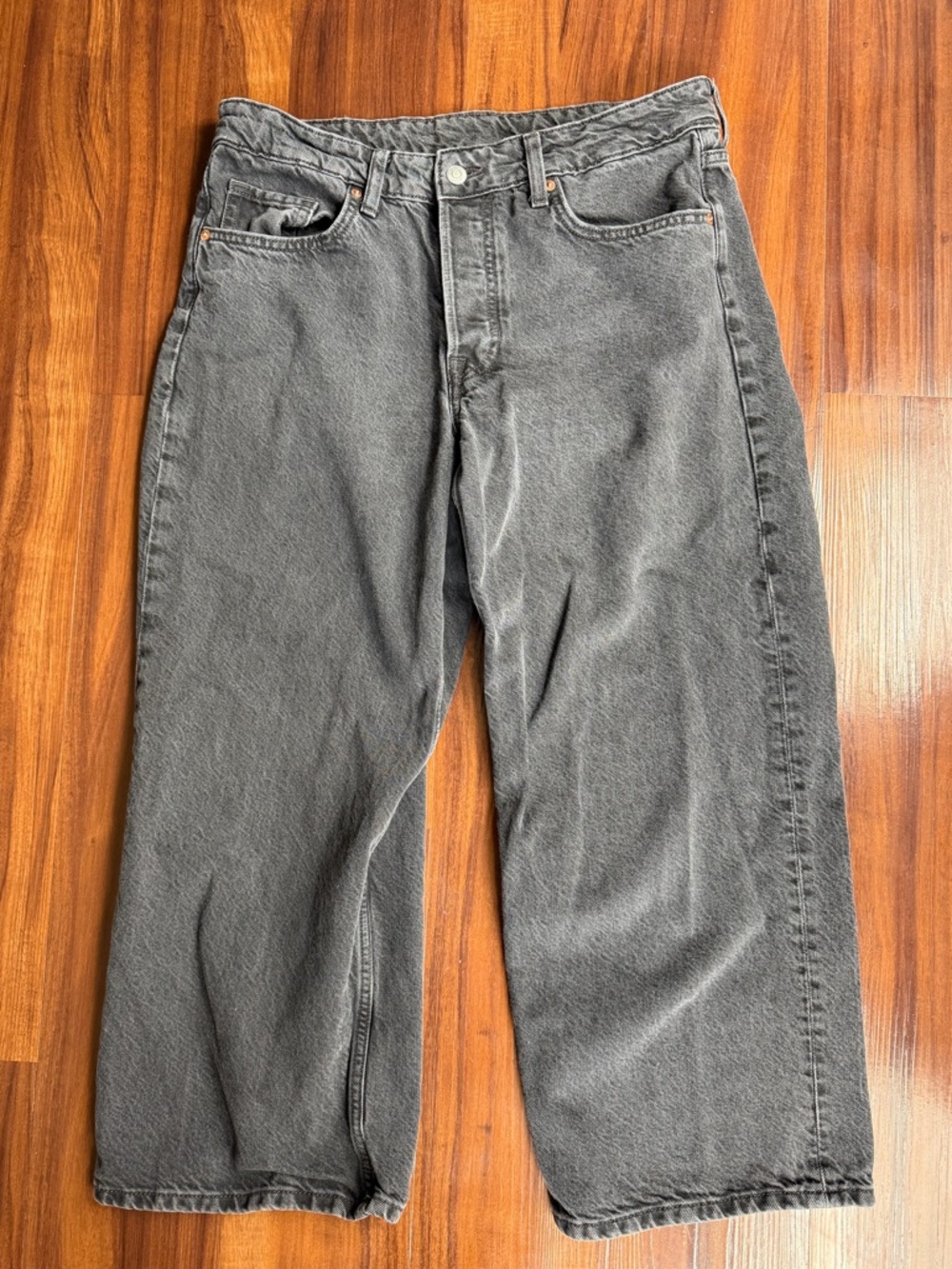 H&M Baggy Wide Low Ankle Jeans 8 - Picture 2 of 8